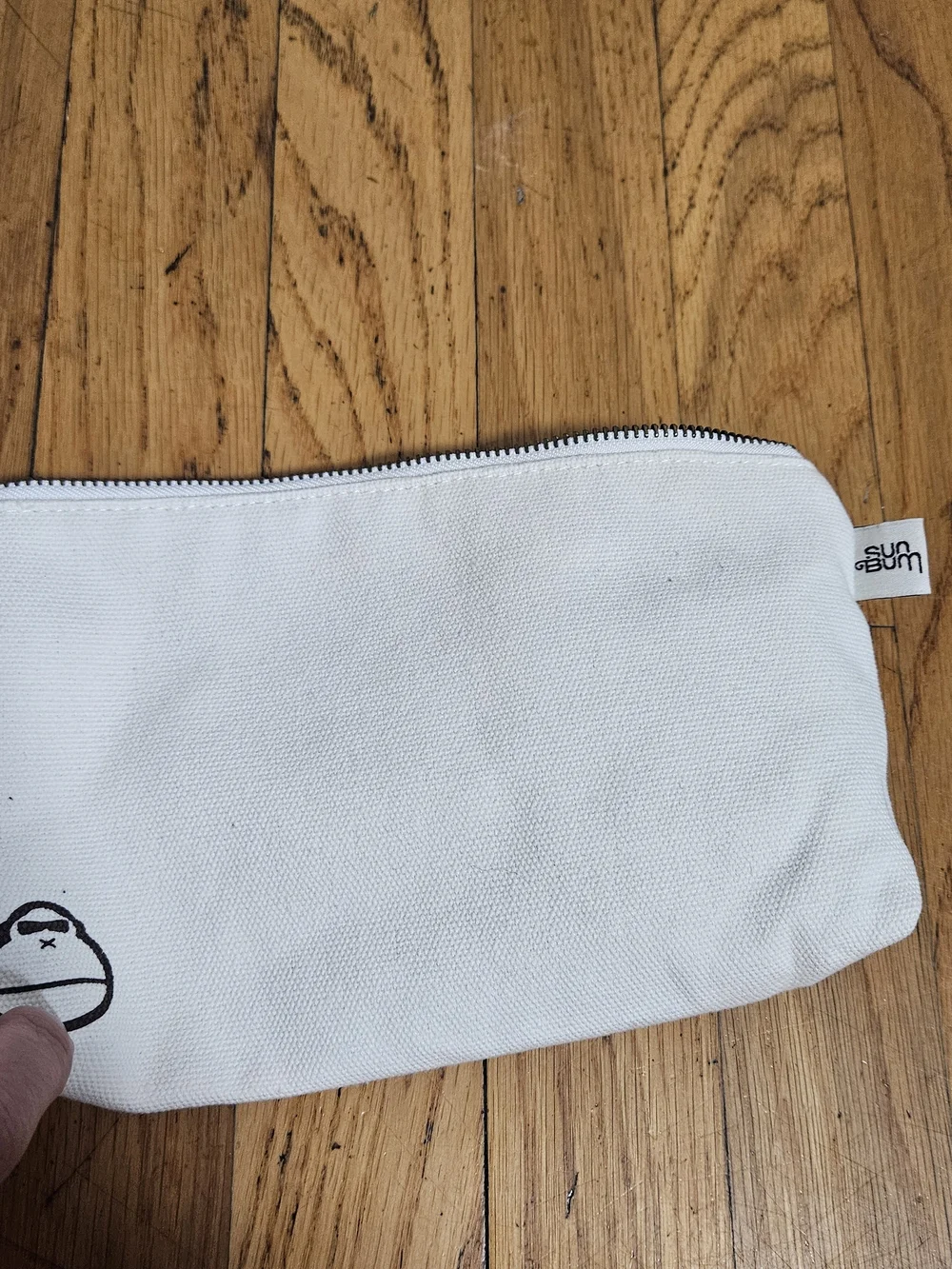 Good Vibes Only White Canvas Zip Pouch